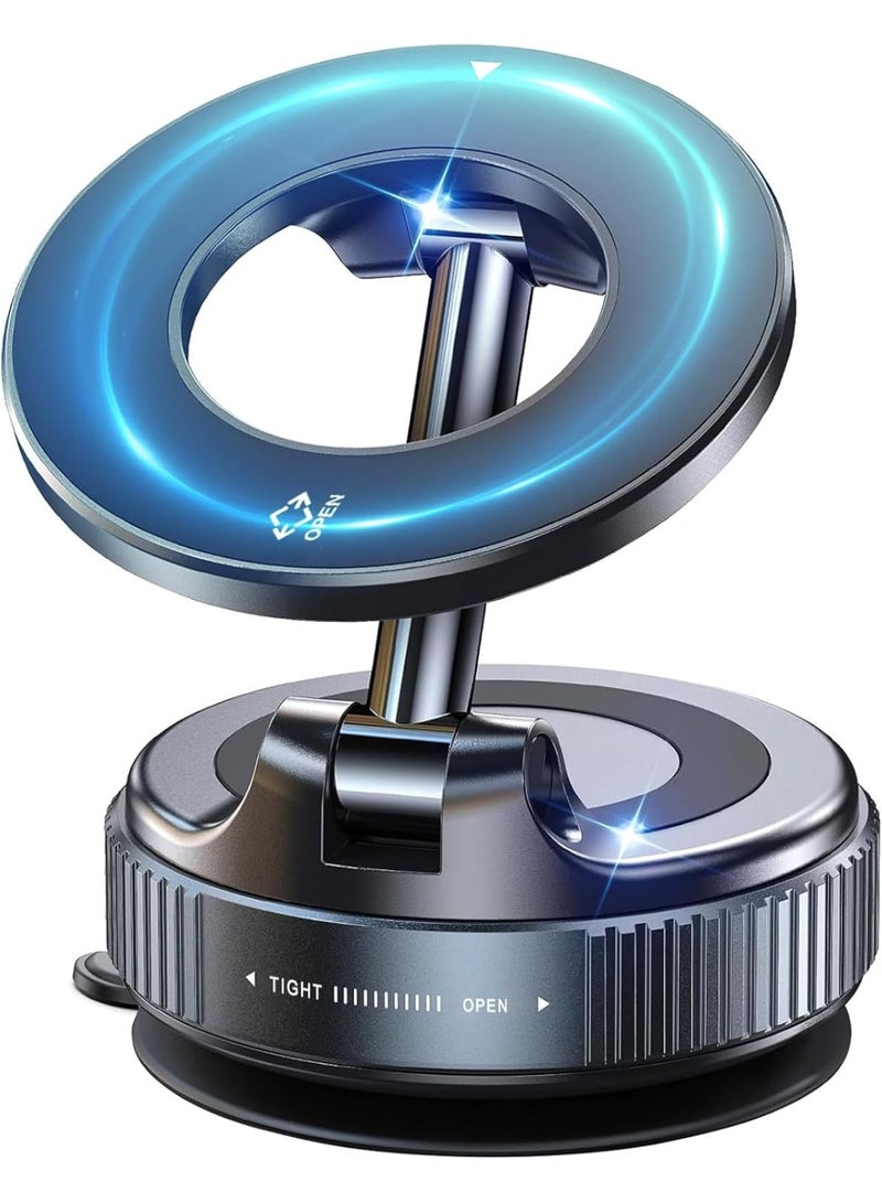LIMOS Suction Cup Phone Mount for MagSafe, Foldable Vacuum Magnetic Phone Stand, Hands-Free 360 Adjustable Magnetic Phone Holders for Your Car, for iPhone 16e 16 Pro Max 15 14 13 12 - Image 1