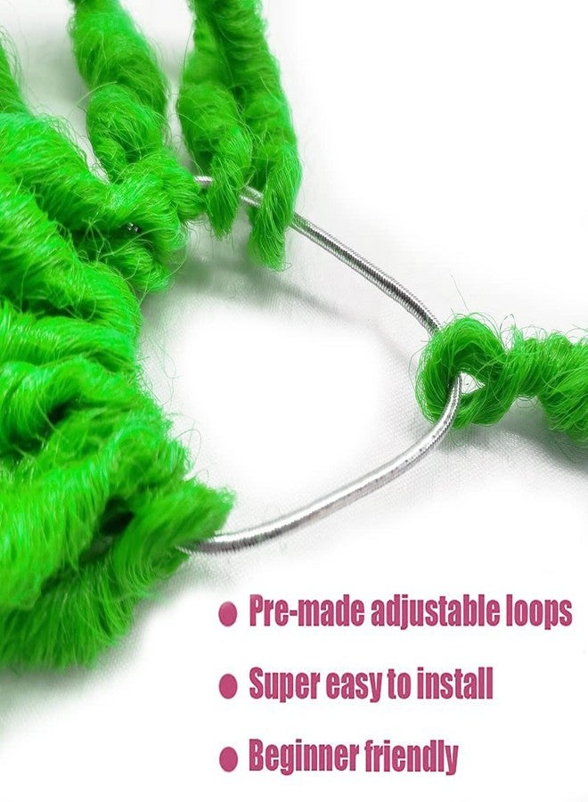 ديزاير4 هير ضفائر شعر كروشيه ناعمة خضراء بطول 24 بوصة، 7 عبوات، لون جديد، ضفائر شعر صناعية خفيفة الوزن للغاية، جاهزة للتركيب، للنساء ذوات البشرة السمراء (24 بوصة، 7 عبوات، أخضر) - Image 3