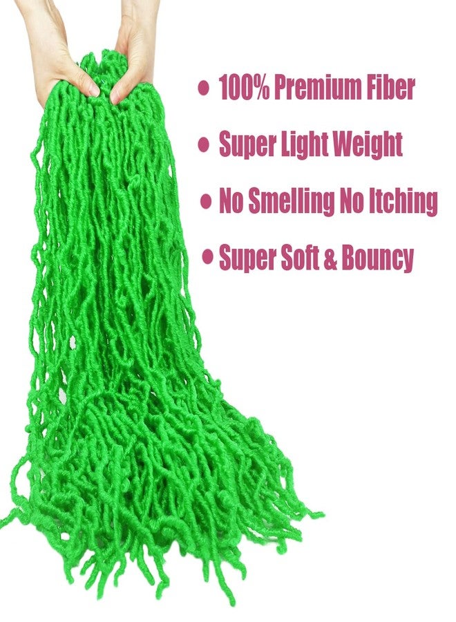 ديزاير4 هير ضفائر شعر كروشيه ناعمة خضراء بطول 24 بوصة، 7 عبوات، لون جديد، ضفائر شعر صناعية خفيفة الوزن للغاية، جاهزة للتركيب، للنساء ذوات البشرة السمراء (24 بوصة، 7 عبوات، أخضر) - Image 2