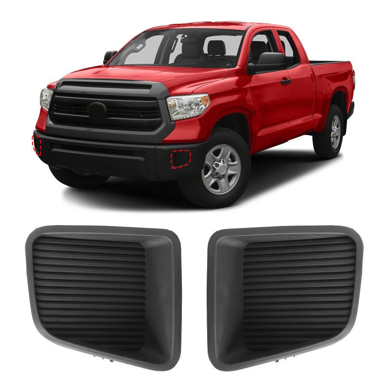 BXZ Front Fog Light Lamp Cover Bumper Insert wo Fog Lamps Holes Pair For 20142021 Toyota Tundra - Image 2