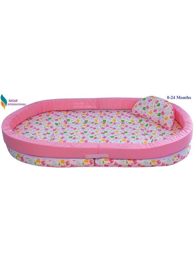 Nagar International - Baby Bassinet & Cradle Bedding Set In Large Size Mosquito Net For 024 Months (Pink (024 Months)) - Image 1