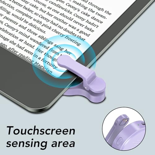 HIGHGO Remote Control Page Turner for Kindle Paperwhite Oasis Kobo eReaders,Kindle Clicker Page Turner Accessories for iPhone,iPad, Android Tablets Reading Novels,Camera Video Record&Shutter Selfie (Purple) - Image 2