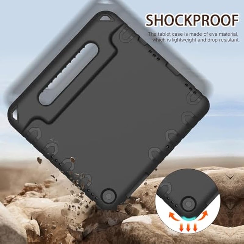 Kids Case for Samsung Galaxy Tab A9+/A9 Plus 11 Inch 2023 Case with Built-in Screen Protector, Light Weight Shock Proof Handle Stand Kids Friendly Cover for (SM-X210/X216/X218),Black - Image 3