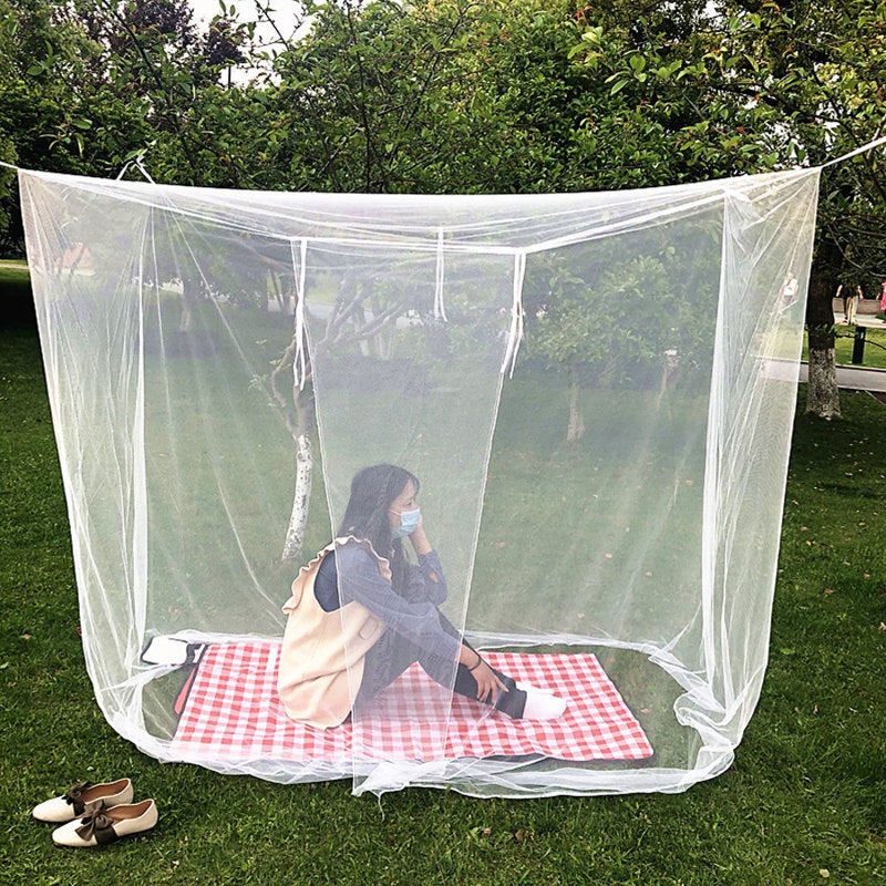 Mosquito Net 210x160x200Cm 100% Polyester Super Light Durable - Fine Mesh Fabric Blocks Mosquitoes Without Blocking Ventilation Visibility Camping Mosquito Net for Outdoor Camping Travel - Image 4