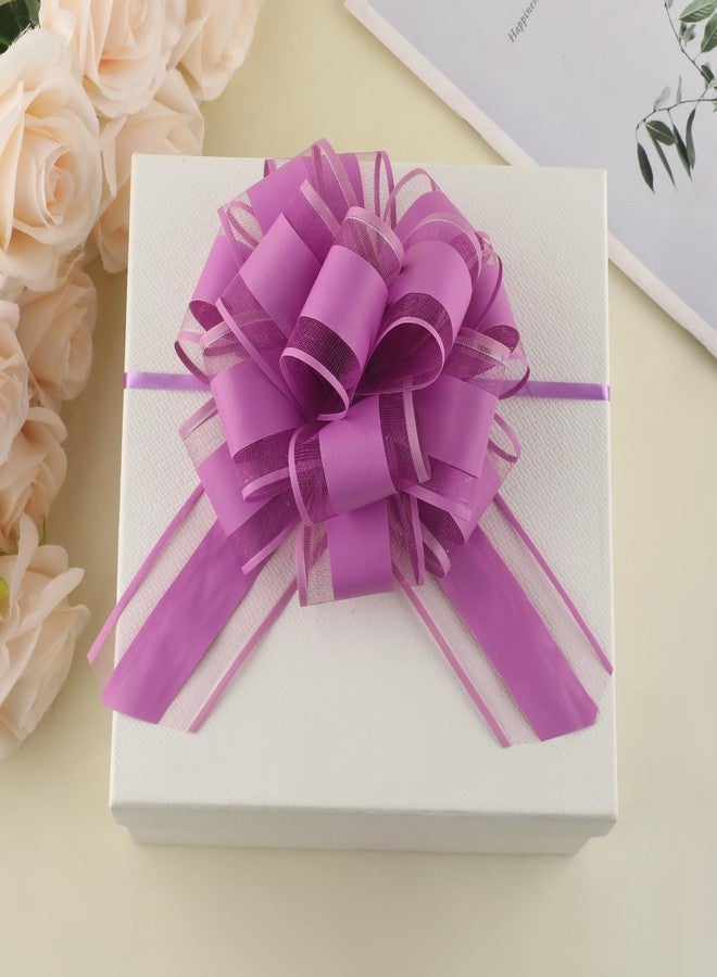 Motroce 50Pcs 6 Inch Large Pull Bows Gift Wrapping Ribbon Bows for Christmas, Wedding, Valentine's Day (Magenta - Image 3