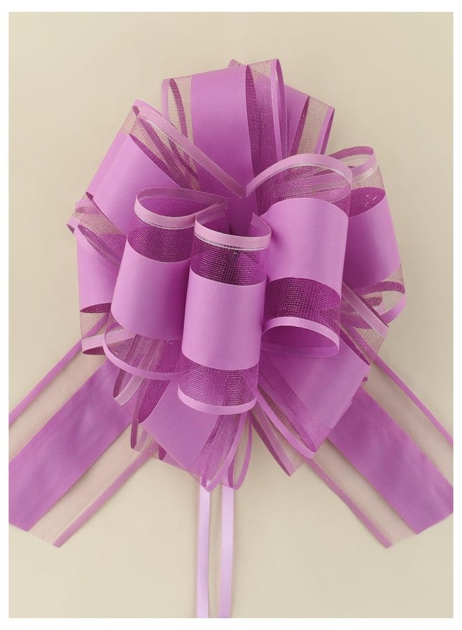 Motroce 50Pcs 6 Inch Large Pull Bows Gift Wrapping Ribbon Bows for Christmas, Wedding, Valentine's Day (Magenta - Image 1