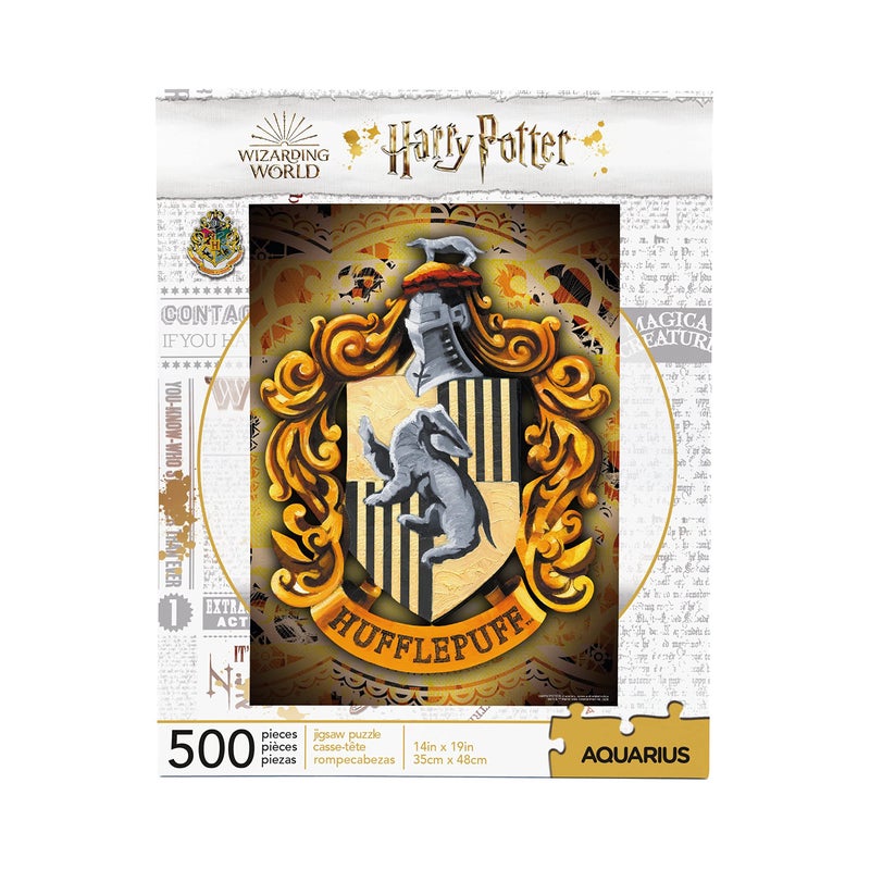 AQUARIUS Harry Potter Puzzle Hufflepuff Crest (500 Piece Jigsaw Puzzle) - Officially Licensed Harry Potter - 14x19in - Image 1