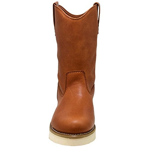 Golden Fox 12" Work Boot Pull On Wellington Wedge Lightweight Outsole for Construction Farming and Ranching (9.5 D(M) US, Brun) Brown - Image 2