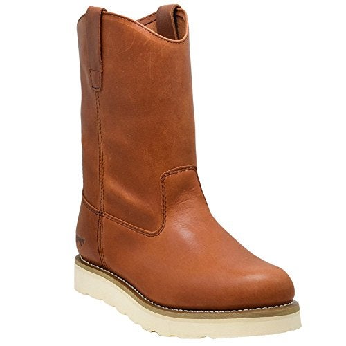 Golden Fox 12" Work Boot Pull On Wellington Wedge Lightweight Outsole for Construction Farming and Ranching (9.5 D(M) US, Brun) Brown - Image 1