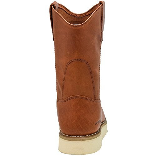 Golden Fox 12" Work Boot Pull On Wellington Wedge Lightweight Outsole for Construction Farming and Ranching (9.5 D(M) US, Brun) Brown - Image 3