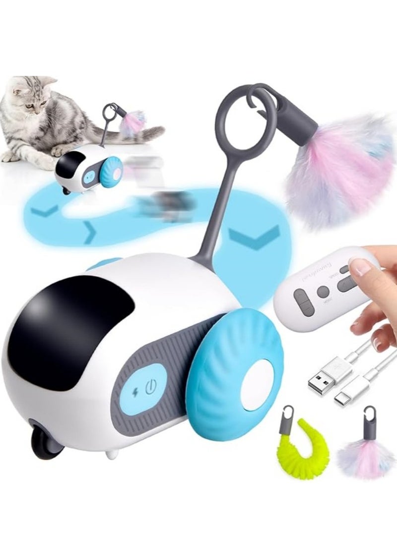 NIBEMINENT Pet Toy, Remote Control Electric Cat Toy Car, Little Mouse Puzzle Toy Stick Feather, Cat Toy Interactive Supplies #King's day - Image 1