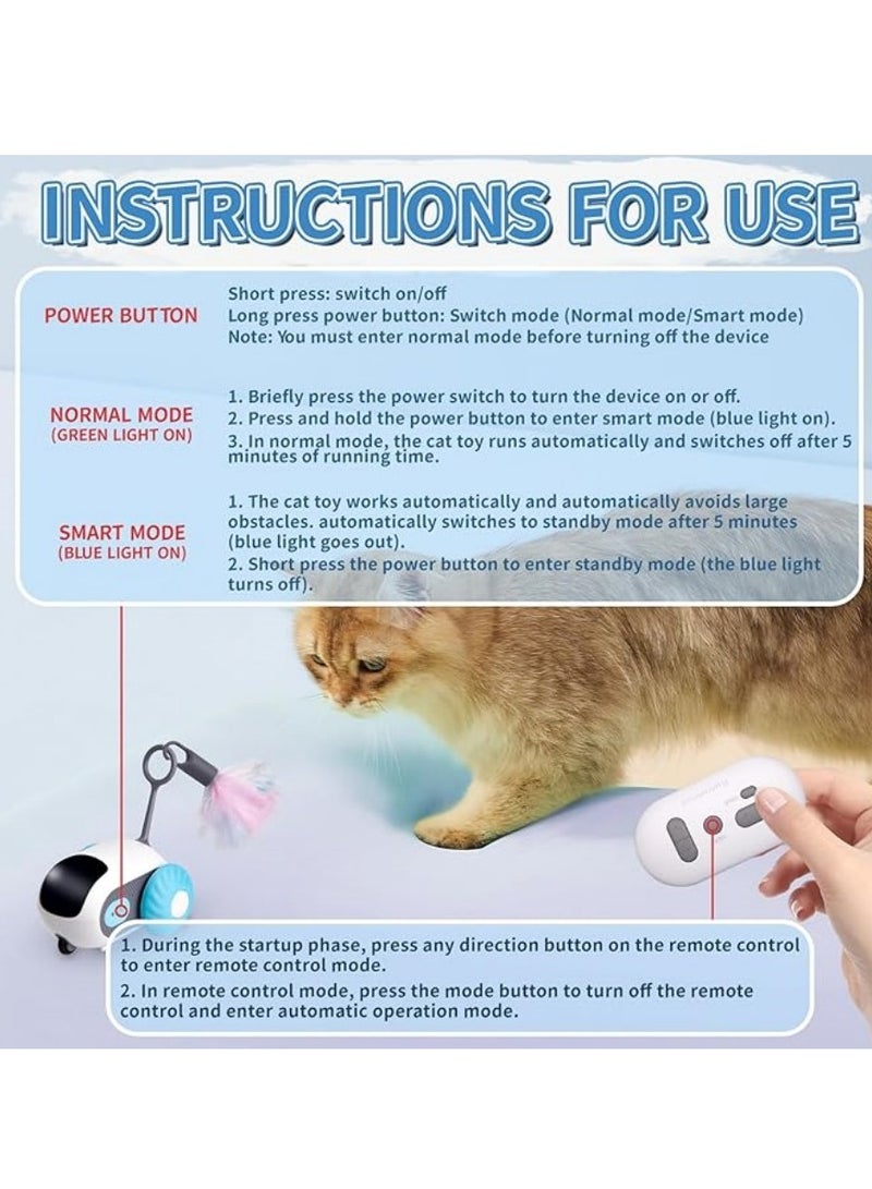 NIBEMINENT Pet Toy, Remote Control Electric Cat Toy Car, Little Mouse Puzzle Toy Stick Feather, Cat Toy Interactive Supplies #King's day - Image 5