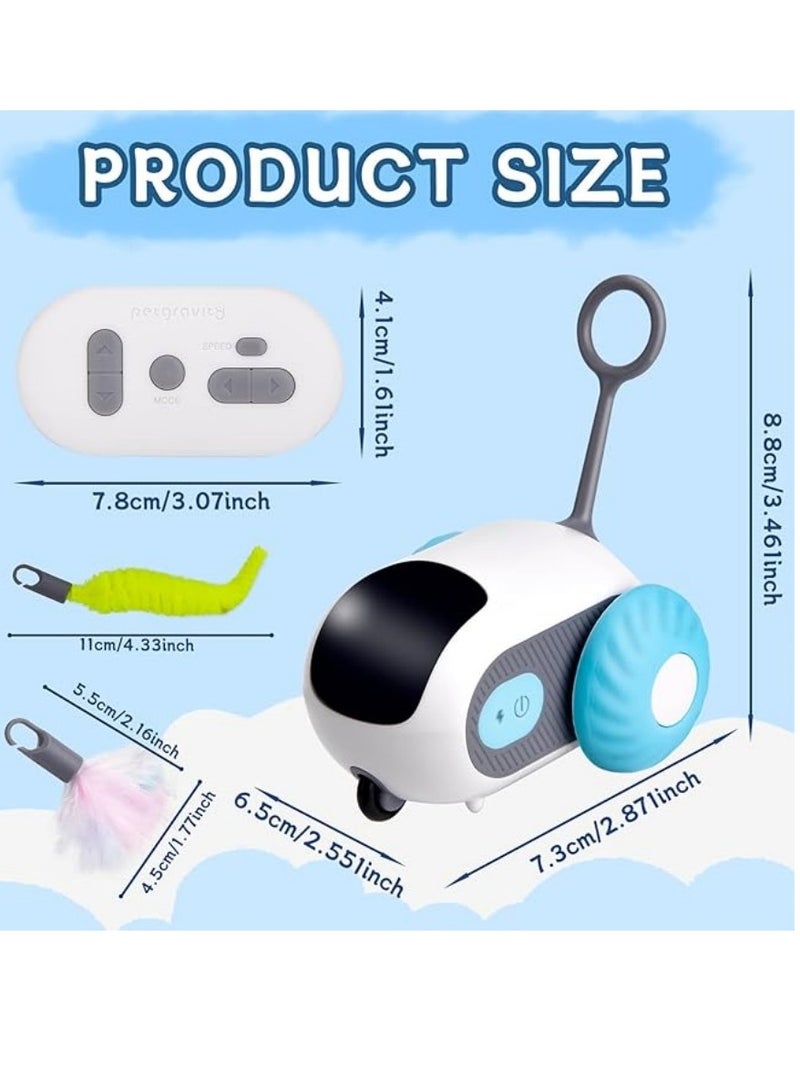 NIBEMINENT Pet Toy, Remote Control Electric Cat Toy Car, Little Mouse Puzzle Toy Stick Feather, Cat Toy Interactive Supplies #King's day - Image 4