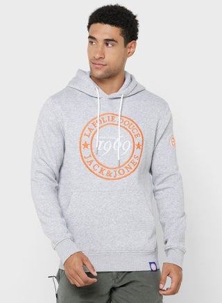 Text Print Hoodie