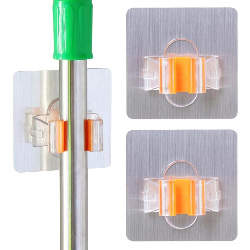 Evona Mop and Broom Holder Heavy Duty Wall Mounted Broom and Mop Stick Holder Broom Holder Mop Hanging Gripper Broom Mop Dustpan Hanger for Home Garden Laundry Garage 2