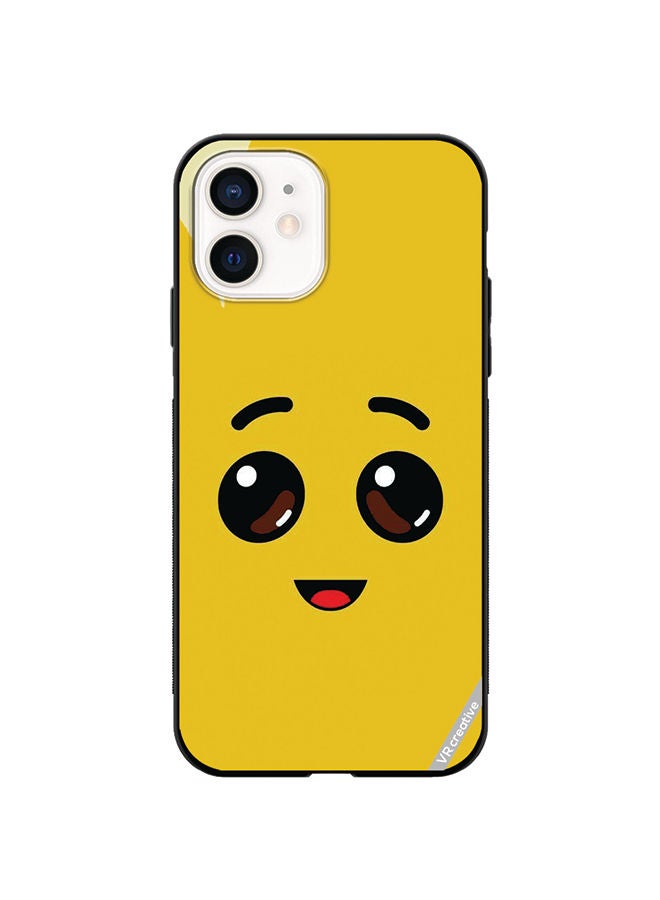 VR CREATIVE Protective Case Cover For Apple iPhone 12 mini Banana Smiley Design Multicolour - Image 1