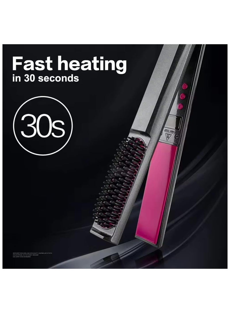 3 in 1 Hair Straightener Flat Iron Ceramic Tourmaline Ionic Hair Straightener and Curler Hair Curler for Long Thick Hair - Image 2