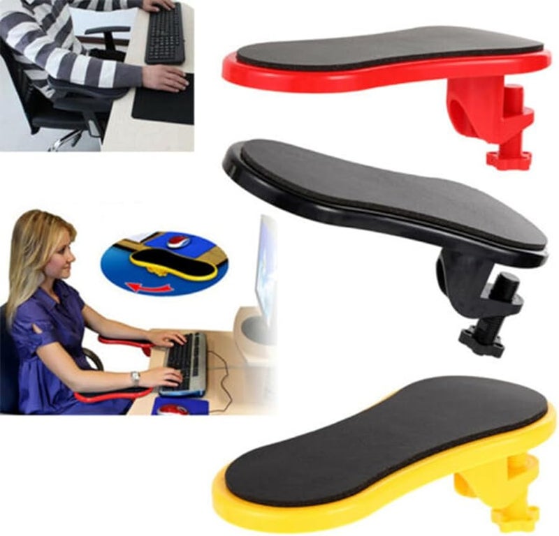Black Adjustable Wrist Rest Support Pad Rotatable Armrest Cushion Promotes Circulation - Image 5