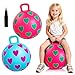 EVERICH TOY 2Pack Hopper Ball for Kids 15In Bouncy Ball with Handle Full Heart Girls Toys for Indoor Outdoor Active Play Great Balance Hopping Toys Gifts for 3 4 5 6 Yr Old Girls Boys - Image 2