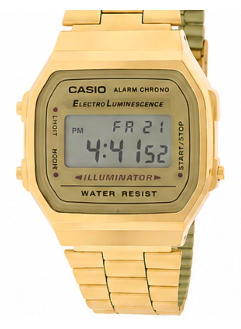 CASIO RETRO Collection GOLD Unisex Adults Watch , GOLD, BraceletMODEL MEN & Women Watch Steel Belt GOLD & OLIVE GREEN - Image 5