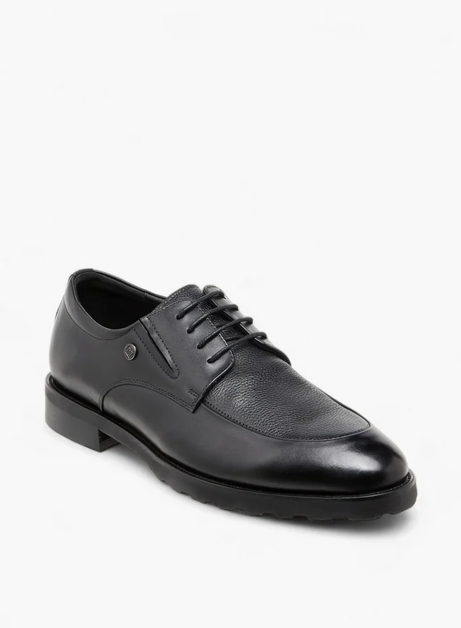 DUCHINI Men Leather Lace-Up Derby Shoes