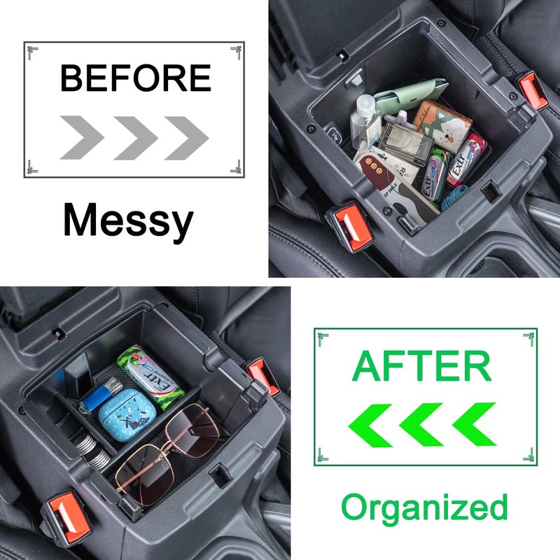 PIMCAR Center Console Organizer for Jeep Wrangler JL/JLU (2018-2026) & Gladiator JT (2020-2026) | Armrest Storage Tray | Interior Accessories (Not for JK/JKU) | Black Liner Trim - Image 4