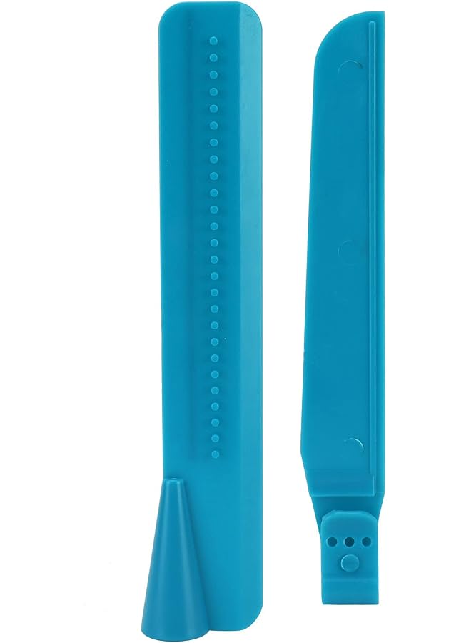 S-TOP Adjustable Cake Scraper Smoother Tool, Easy to Use Height Cream Polisher for Bakeware Decorate DIY Cake Pudding Chocolate Fruit Pie (Small blue) - Image 1