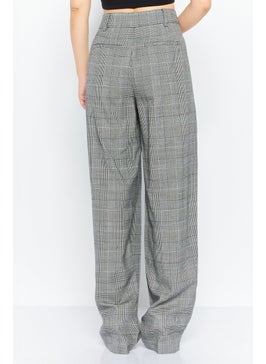 Women Regular Fit Plaid Dress Pants, Grey - pzsku/Z39805A2E03A25D2A1303Z/45/_/1737643046/eb28362d-87f6-4295-abd4-f1836bc9e016