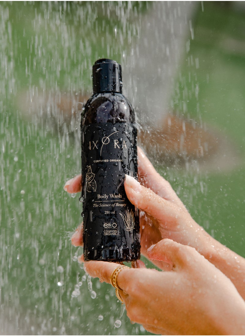 IXORA Ixora – Body Wash - Certified Organic – Enriched with Spearmint Essential Oil, Aloe Vera and other powerful natural and organic ingredients – GMO Free – Vegan Friendly  - Image 2