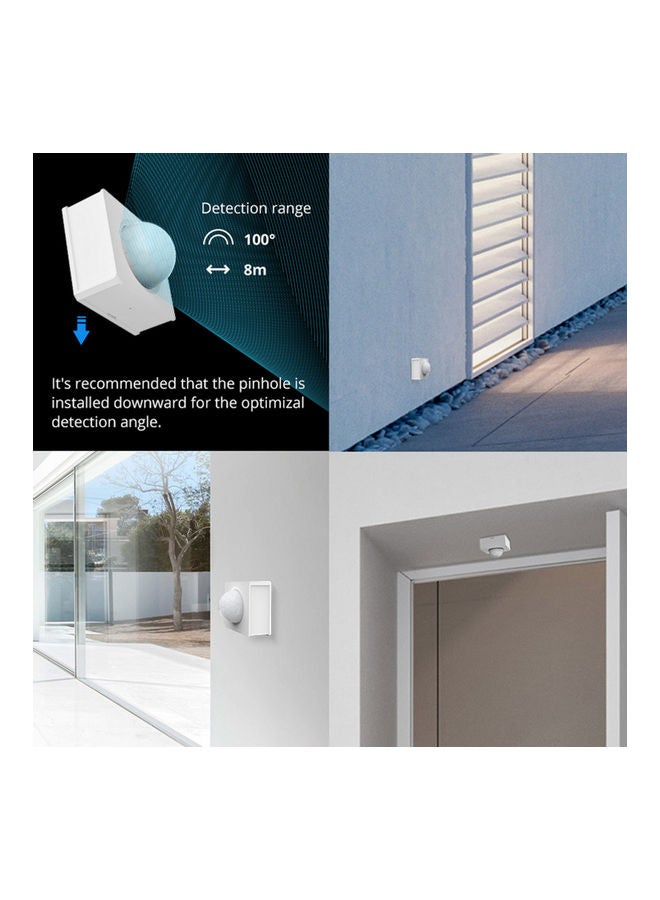 NIBEMINENT Small 433MHz RF PIR Motion Sensor White  - Image 3