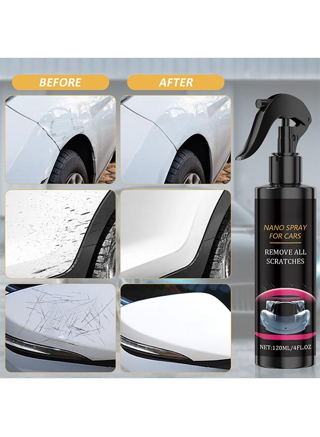 رايهونغ بخاخ سيارة، بخاخ نانو لإصلاح خدوش السيارات، بخاخات طلاء سيراميك علوية للسيارات، طلاء كريستال نانو، إصلاح سريع للخدوش، لمسة نهائية شديدة اللمعان، منظف بدون ماء (قطعة واحدة) - Image 5