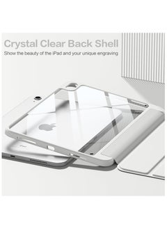 MahMir ProCase for iPad 10th Gen Case with Pencil Holder 2022 iPad 10.9 Inch Case,iPad (A16) 11inch 11th 2025 Gen, Clear Transparent Back Shell Trifold Protective Cases Shockproof Cover for 2022 iPad 10th Gen A2696 A2757 A2777 -Grey  - Image 4