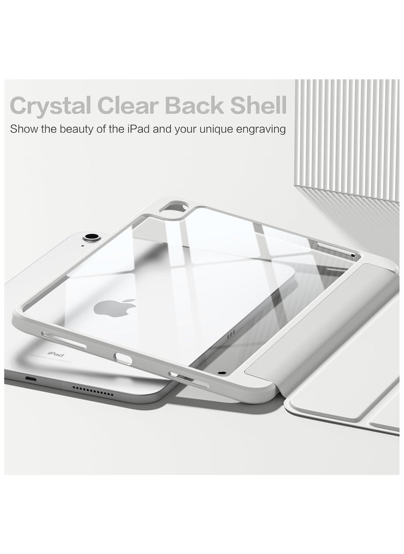 MahMir ProCase for iPad 10th Gen Case with Pencil Holder 2022 iPad 10.9 Inch Case,iPad (A16) 11inch 11th 2025 Gen, Clear Transparent Back Shell Trifold Protective Cases Shockproof Cover for 2022 iPad 10th Gen A2696 A2757 A2777 -Grey  - Image 4