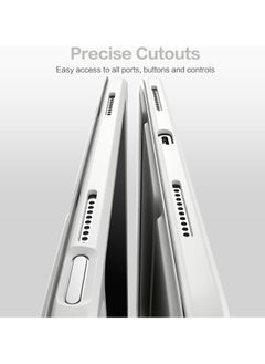 MahMir ProCase for iPad 10th Gen Case with Pencil Holder 2022 iPad 10.9 Inch Case,iPad (A16) 11inch 11th 2025 Gen, Clear Transparent Back Shell Trifold Protective Cases Shockproof Cover for 2022 iPad 10th Gen A2696 A2757 A2777 -Grey  - Image 5