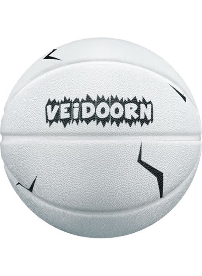 Veidoorn Rubber Basketball, Magic Ball, For Adults And Students, Indoor And Outdoor, Cement Court, Wear-Resistant, Non-Slip, For Middle School Entrance Exam And Competition, Size 7 Basketball - Image 1