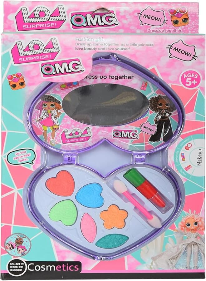 Plastic Make Up Game Heart Shape H006 Multicolour 1 