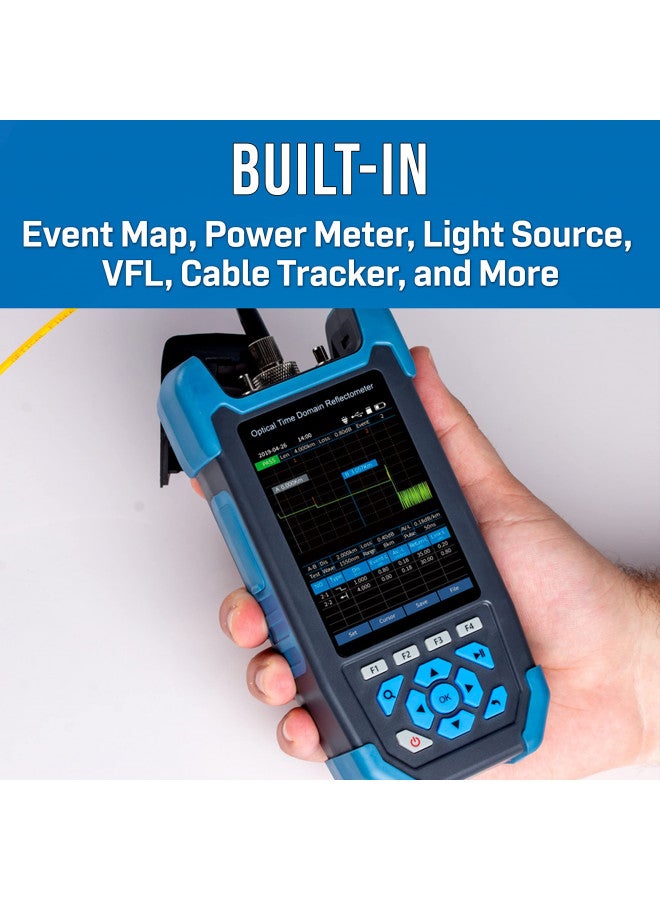 JONARD TOOLS OTDR-1000 Multi-Function OTDR with OTDR, Event Map, Power Meter, Light Source, VFL, Network Cable Tester, and More, Black - Image 4