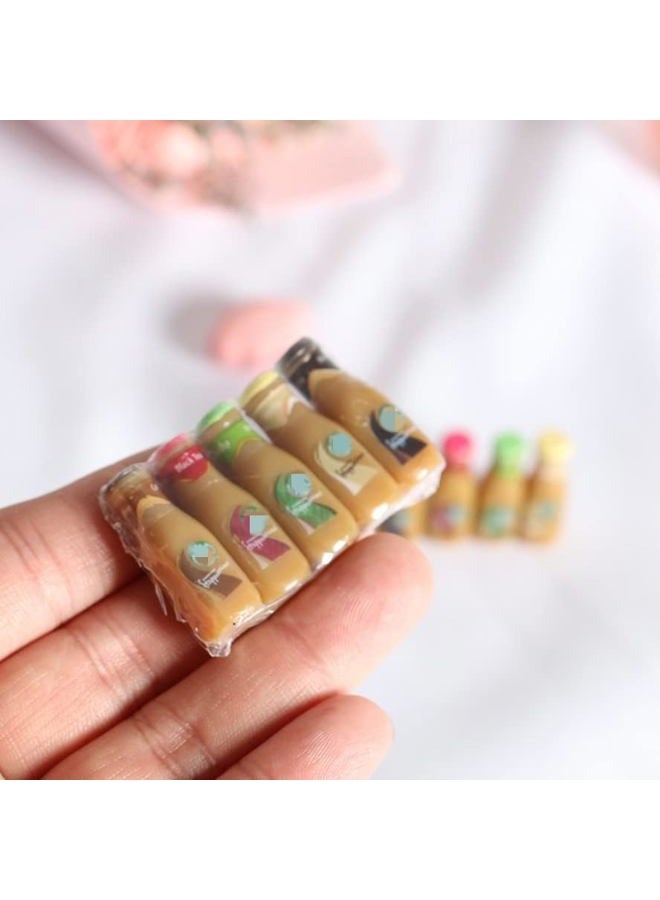SXFSE Dollhouse Decoration Accessories, 1:12 Dollhouse Ornament 5 Pcs Mini Bottled Coffee Drink Set - Image 4