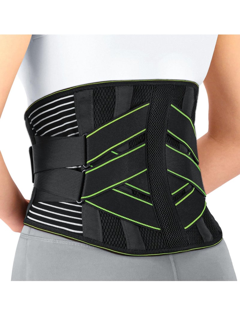 Back Brace for Lower Back Pain Relief for Women/Men with Lumbar Pad, Back Support Belt with 7 Stays for Heavy Lifting, Sedentariness, Breathable Lumbar Support for Herniated Disc, Sciatica - Image 1