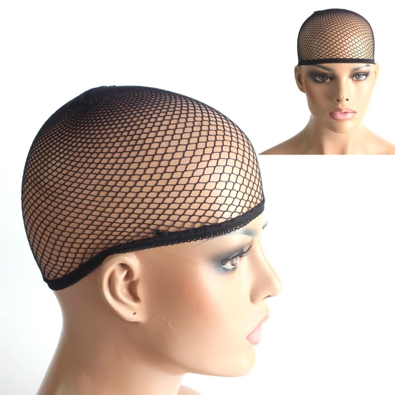 Wig Caps Nylon Stretchable Breathable Dome Mesh Net Wig Cap For Cosplay Dress Up Black - Image 5