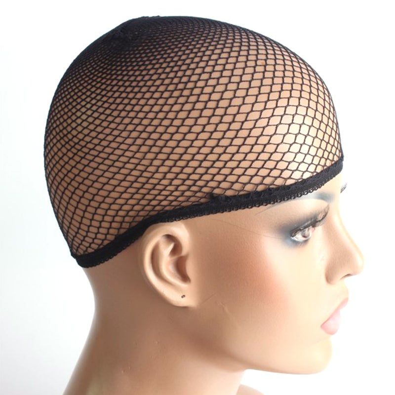 Wig Caps Nylon Stretchable Breathable Dome Mesh Net Wig Cap For Cosplay Dress Up Black - Image 2