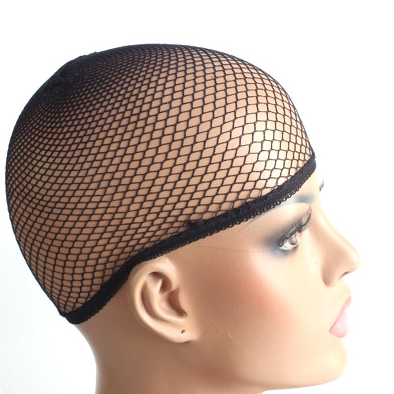 Wig Caps Nylon Stretchable Breathable Dome Mesh Net Wig Cap For Cosplay Dress Up Black - Image 3