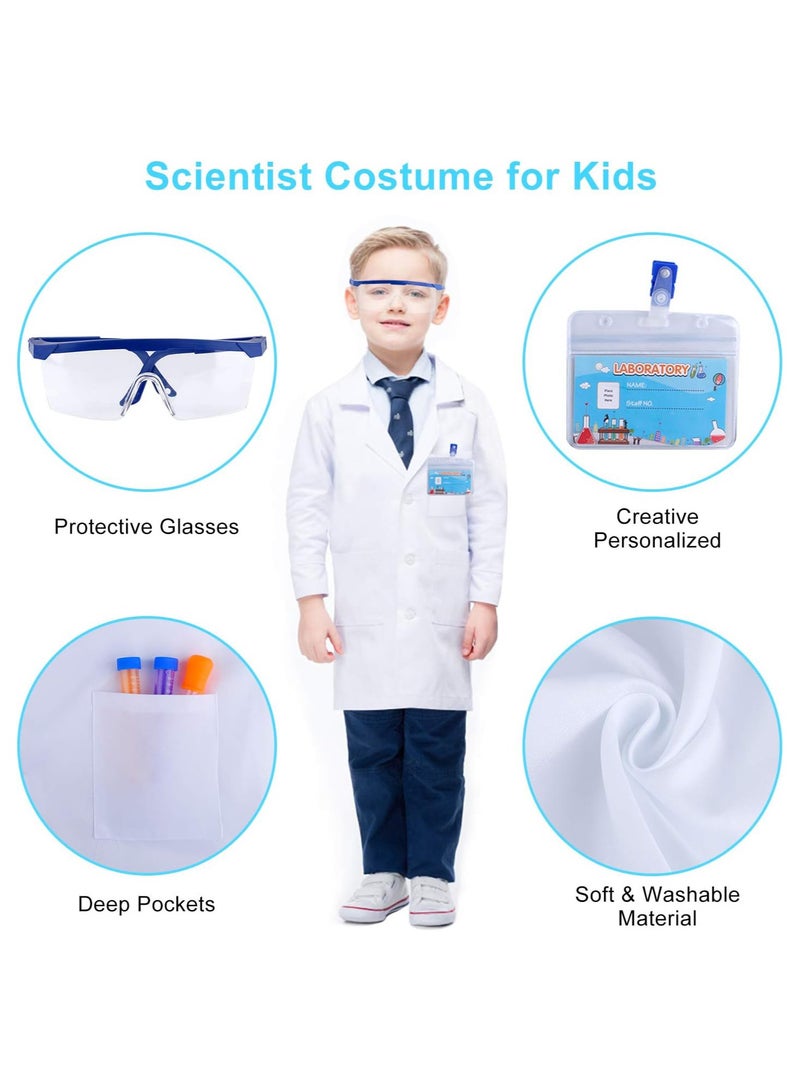 Kids Science Experiment Kit with Goggles Scientist Coat Costume Laboratory Set Scientist Pretend Play Toys Educational Learning Scientific Toys Gift for 6+ Girls, Boys Kids  - Image 3
