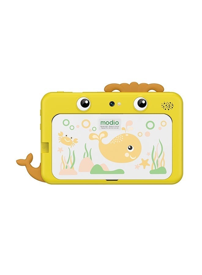 MODIO TAB M51 Kids Tablet â€“ 7-Inch WiFi Android Tablet with 3GB RAM & 16GB Storage â€“ Yellow | International Version | Includes Small School Stationery Set for Learning & Play - Image 1