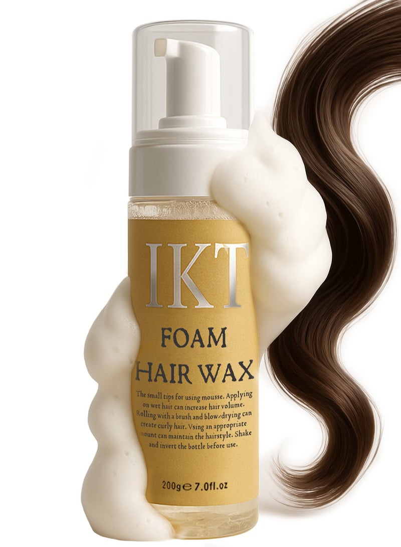 اي كي تي شمع رغوي للشعر، موس لتجعيد الشعر، لمعان فائق، مرطب، وغير لزج، موس تصفيف للشعر المجعد، 200 غرام - Image 1