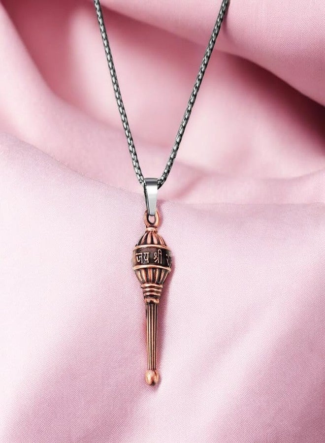 M Men Style God Ram Bhakat Hanuman Pendant for Men & Women Metal Bajrangbali Hanuman Gada Locket for Good Health & Wealth SPn2024282 - Image 4