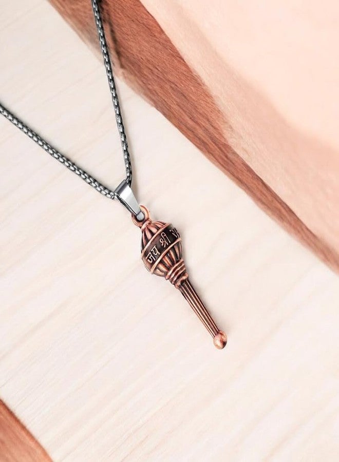 M Men Style God Ram Bhakat Hanuman Pendant for Men & Women Metal Bajrangbali Hanuman Gada Locket for Good Health & Wealth SPn2024282 - Image 5