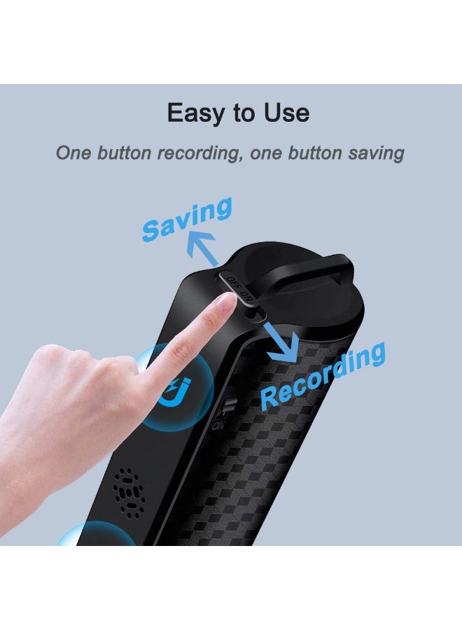 Magnetic Voice Recorder – Long Battery Life Smart Audio Recorder with Voice Activation, Noise Reduction, 2600mAh Battery, 334 Hours Continuous Recording, Ideal for Classes, Meetings & Lectures - Image 2