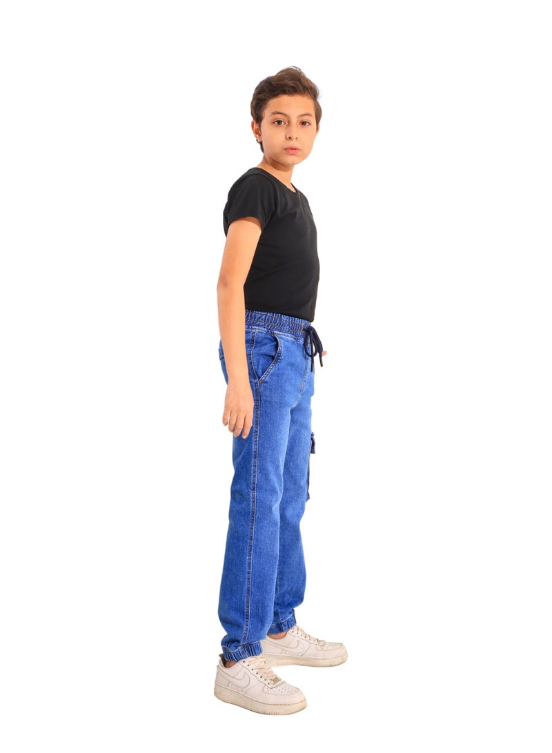 JBS DENIM Boys' blue baggy jeans pants  - Image 3