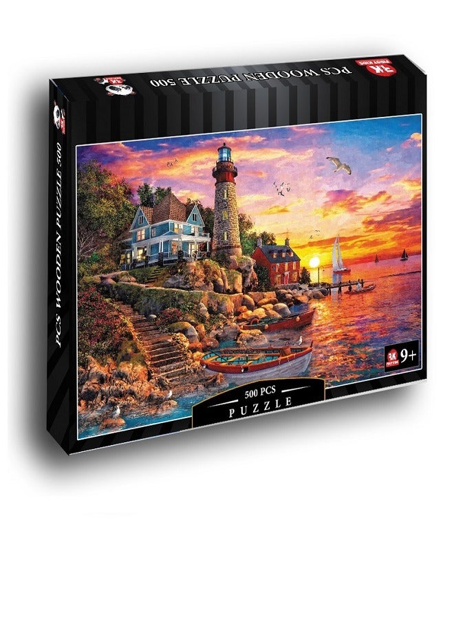 FK The Gorgeous Sunset - 500 Pcs Wooden Jigsaw Puzzle - Image 1